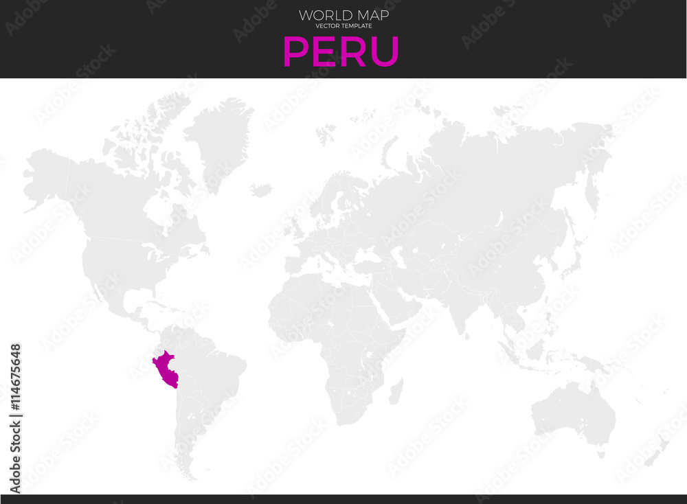 Republic of Peru Location Map