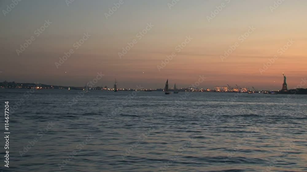 Statue of liberty during Sunset in New York City Statue of liberty during Sunset in New York City