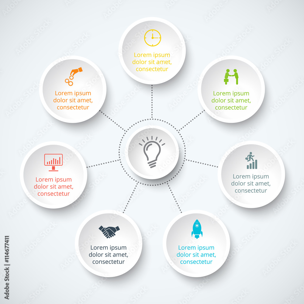 Vector circle infographic. Vector circle infographic.