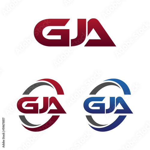 Free Download Modern 3 Letters Initial logo Vector Swoosh Red Blue gja - GFXLoad