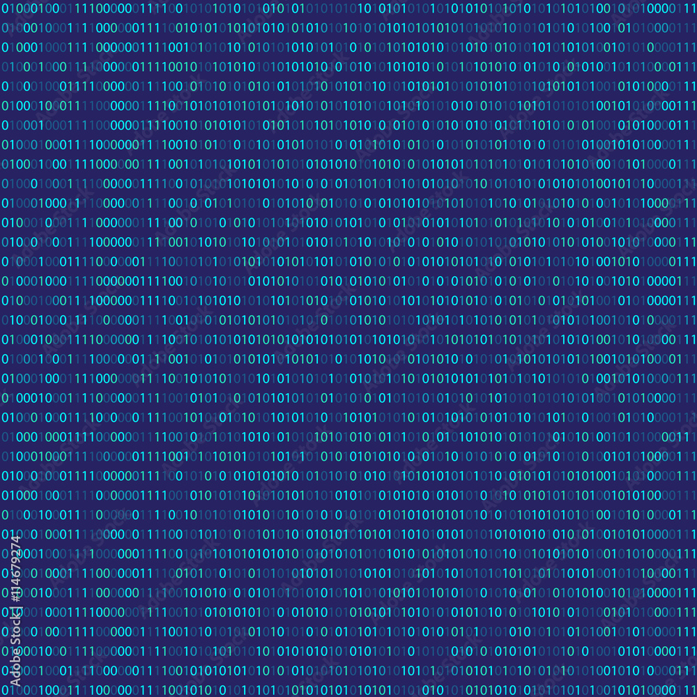 Binary Code, Algorithm binary, data code, encryption and encoding, row matrix, vector illustration Binary Code, Algorithm binary, data code, encryption and encoding, row matrix, vector illustration