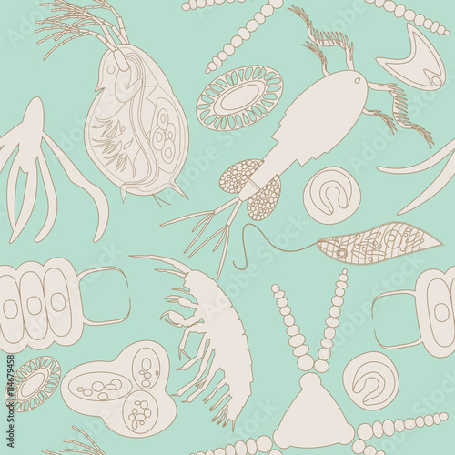 plankton seamless pattern