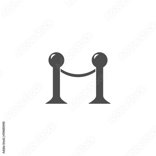 Icono catenaria para eventos sobre fondo blanco