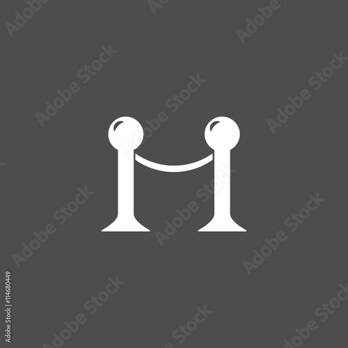 Icono catenaria para eventos sobre fondo oscuro