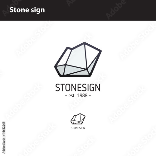 sign  polygonal stone