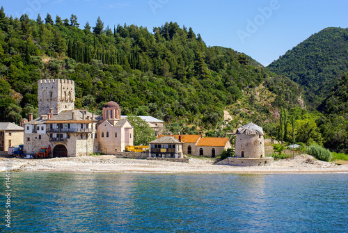 Monastery on Mount Athos, Chalkidiki, Greece photo