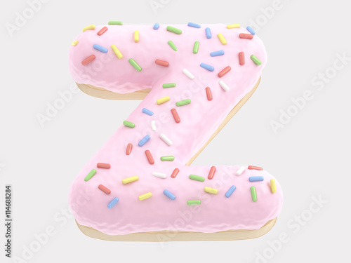 Donut font pink cream   © Vrender
