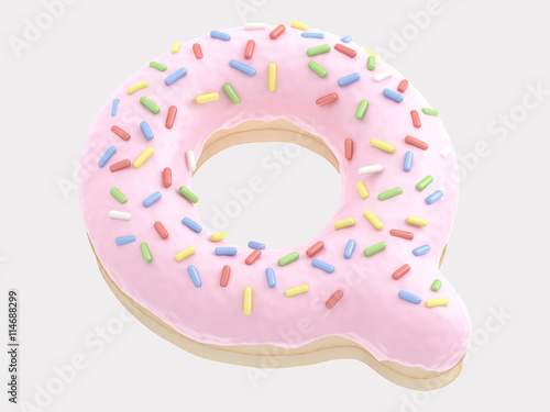 Donut font pink cream
 photo