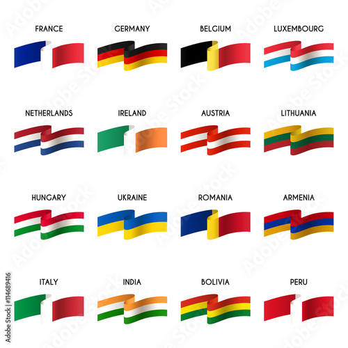 Vector set of national flags