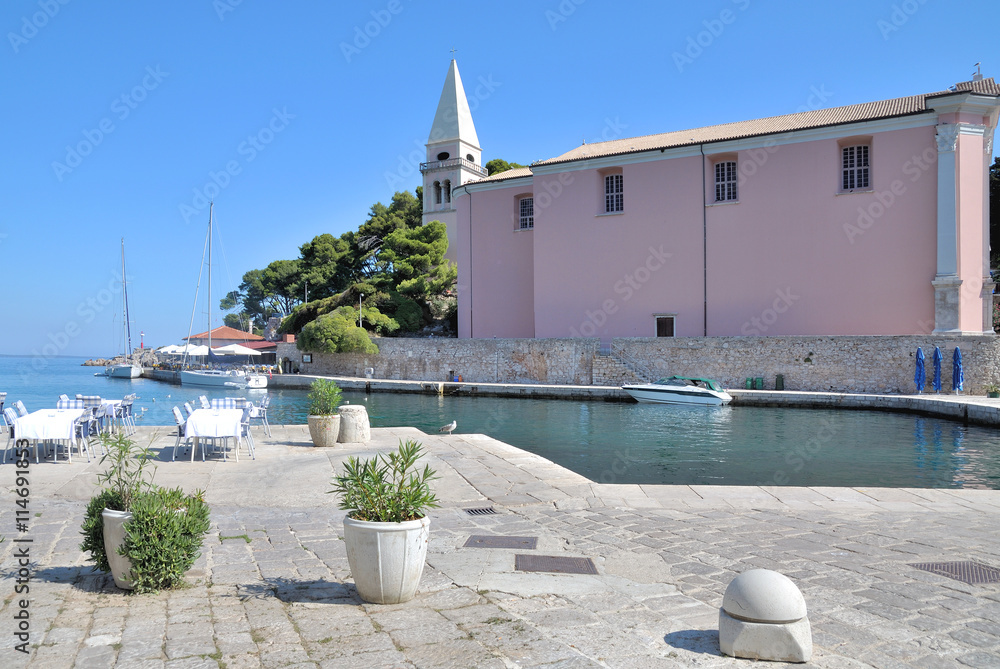 Naklejka premium im Hafen von Veli Losinj auf der Insel Losinj in der Kvarner Bucht,Adria,Kroatien