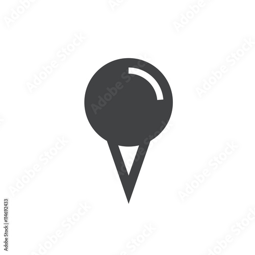 Design pin Flat icon and Logo