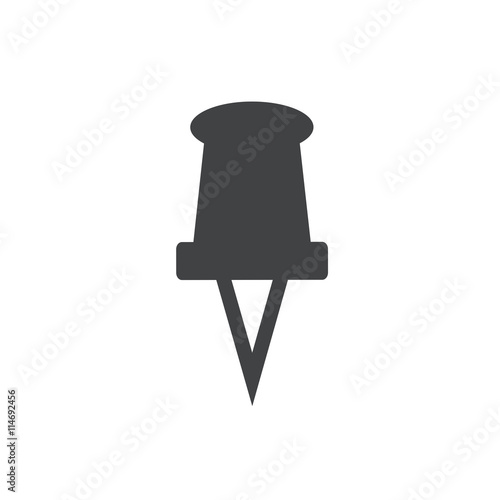 pin Flat icon and Logo vector