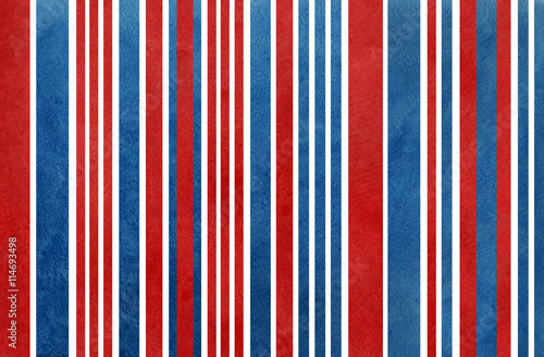 Watercolor dark blue and red striped background.