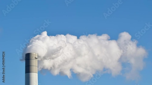 Smoke stack against sky