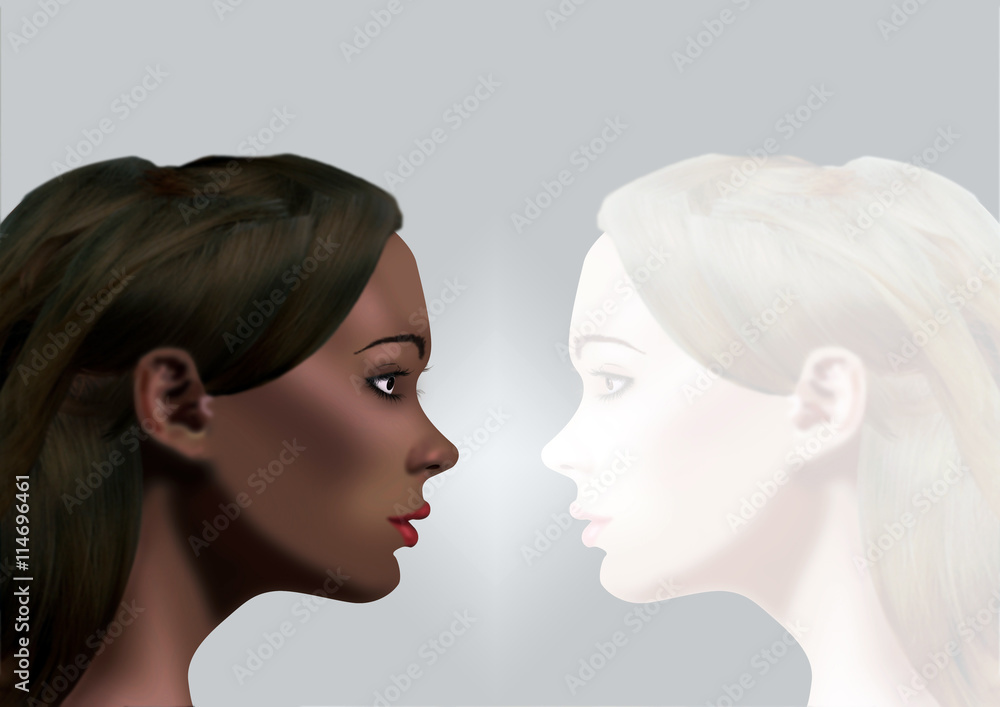 Profil blond verschwindet Profil blond verschwindet