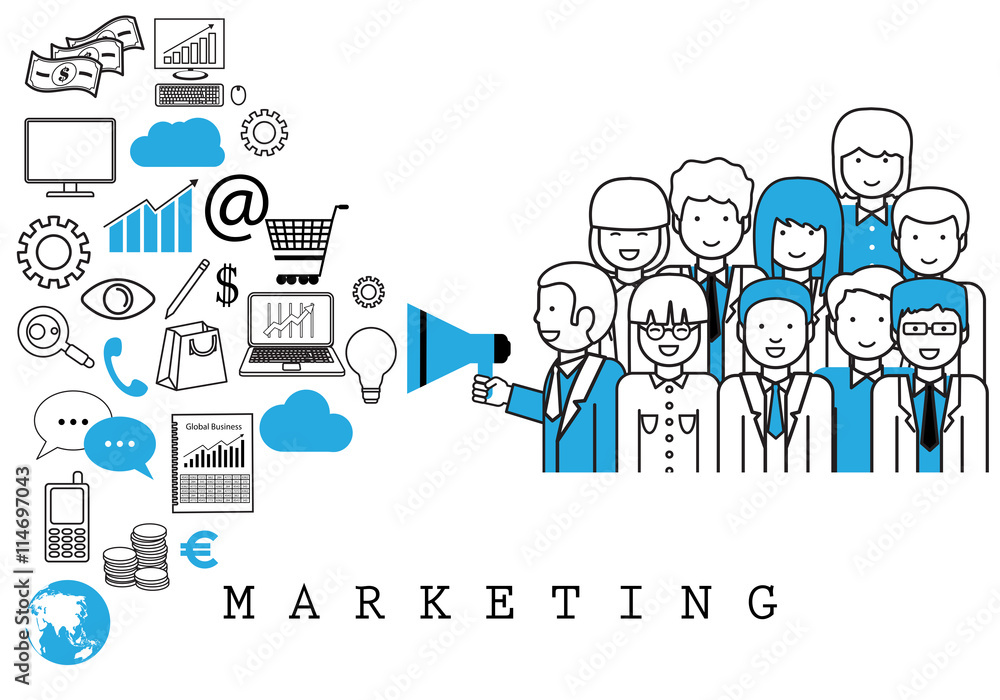 Marketing Team-On White Background-Vector Illustration,Graphic Design.Business Content For Web,Websites,Magazine Page,Print,Presentation Templates And Promotional Materials.Businesspeople Thin Line Marketing Team-On White Background-Vector Illustration,Graphic Design.Business Content For Web,Websites,Magazine Page,Print,Presentation Templates And Promotional Materials.Businesspeople Thin Line