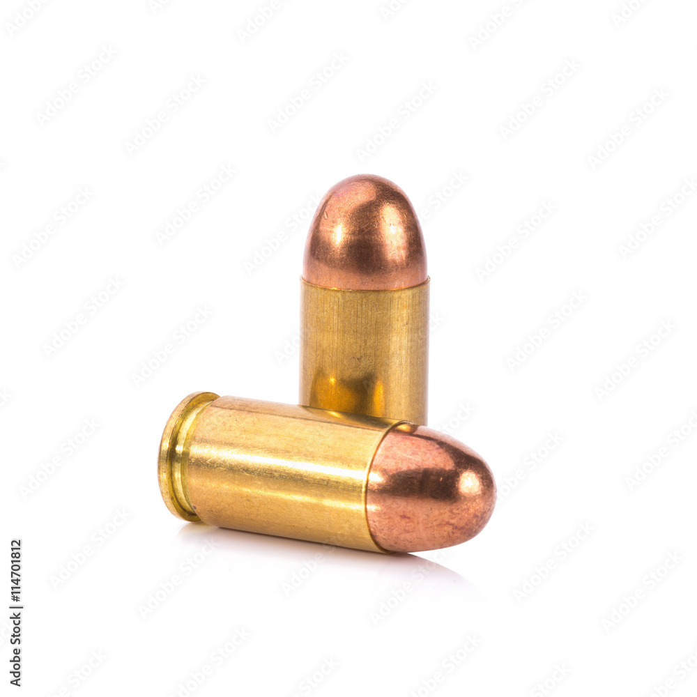9mm bullet for a gun isolated on white background 9mm bullet for a gun isolated on white background