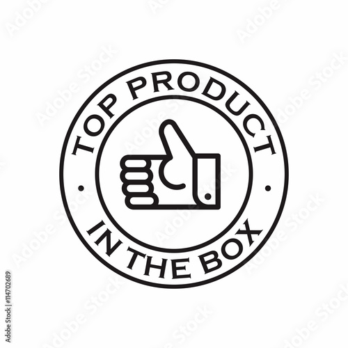 Top Product in the box badge stamp