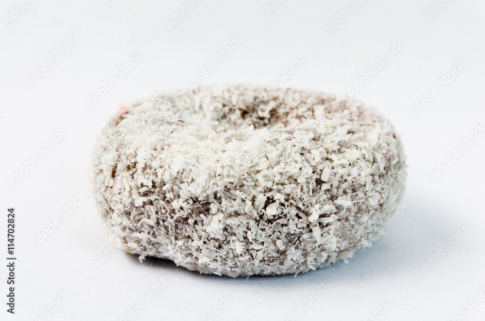 Fototapeta premium Close up donut isolated on white background