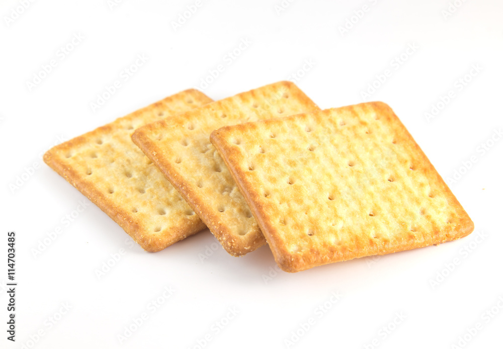 Cracker isolated on white background Cracker isolated on white background