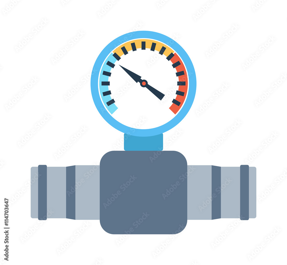 Pressure sensor differential tool vector icon or pressure sensor on