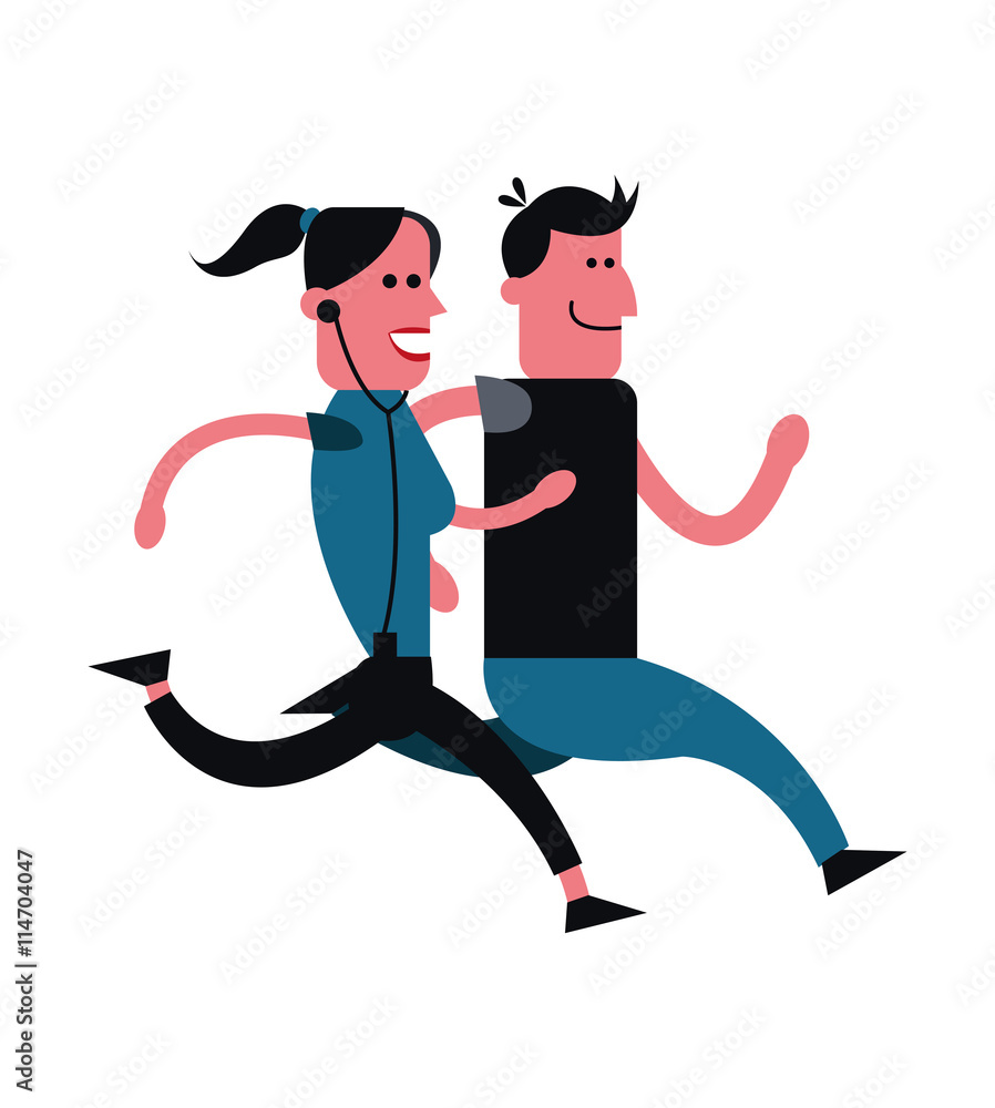 Man and Woman cartoon. People design. Vector graphic Stock Vector ...