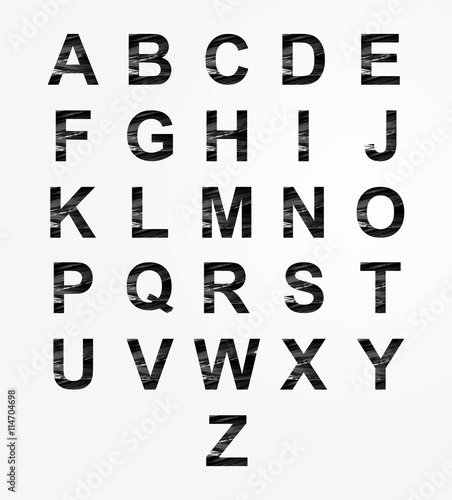 Stylized vector font