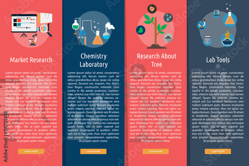 Science and Research Vertical Banner Concept