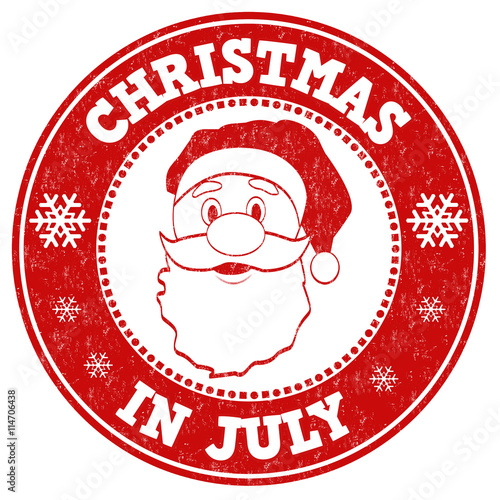 Christmas in july stamp