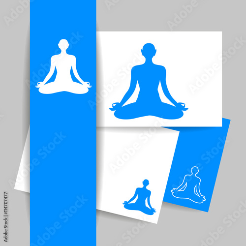 yoga lotos sign template