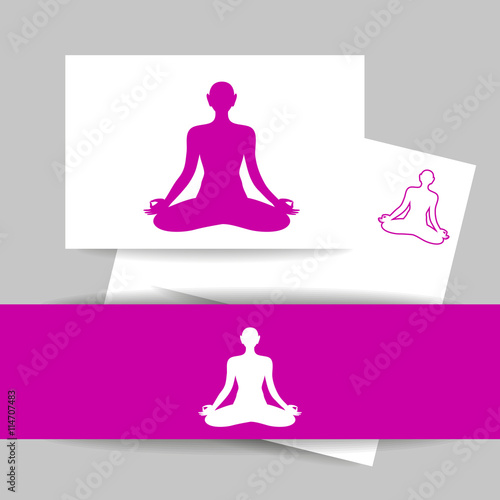 yoga lotos sign template