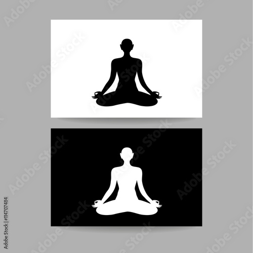 yoga lotos sign template