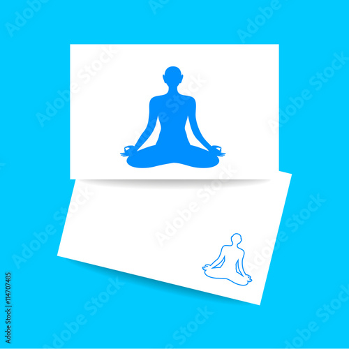 yoga lotos sign template