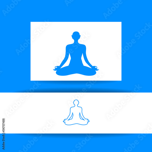 yoga lotos sign template