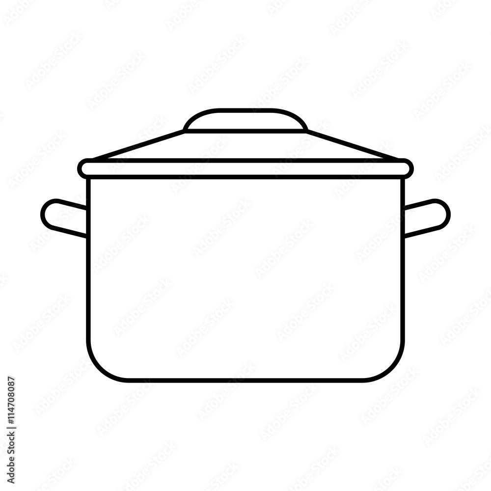 Kitchen and Cooking concept represented by saucepan icon. isolated and flat illustration Kitchen and Cooking concept represented by saucepan icon. isolated and flat illustration