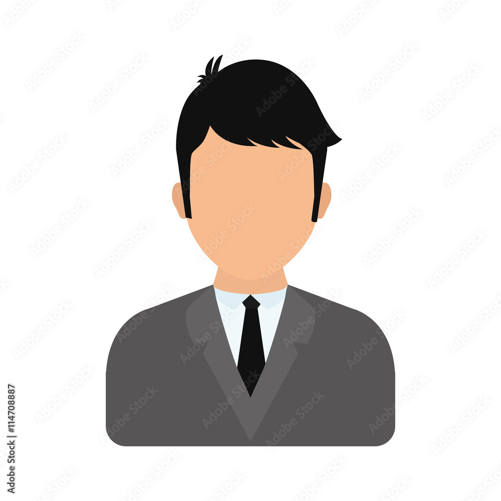 Male avatar concept represented by man icon. isolated and flat illustration 