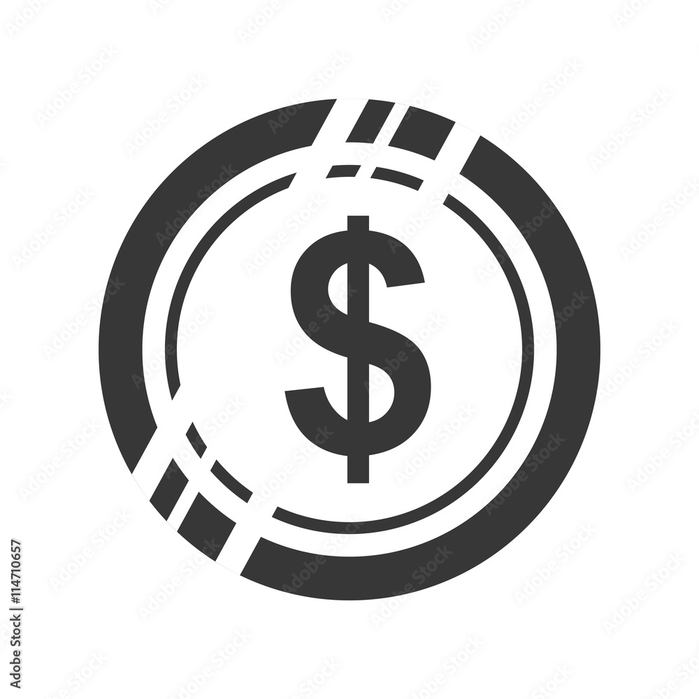 Money and financial item concept represented by coin icon. isolated and flat illustration Money and financial item concept represented by coin icon. isolated and flat illustration