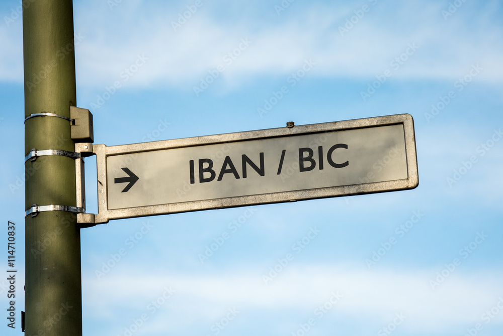 Fototapeta premium Schild 67 - IBANBIC