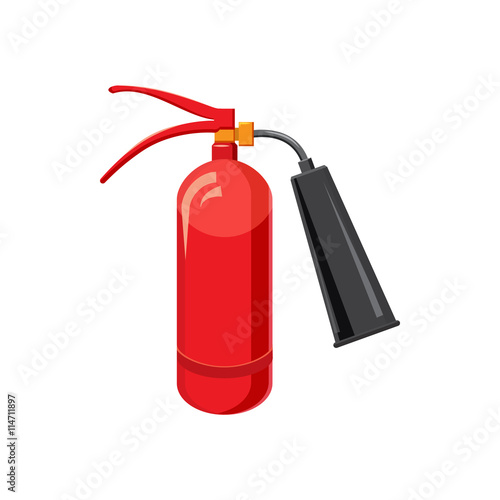 Fire extinguisher icon, cartoon style