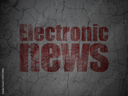 News concept: Electronic News on grunge wall background