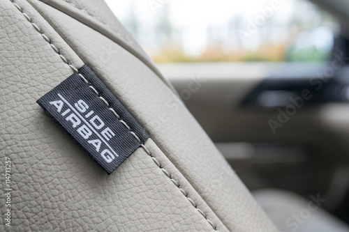 Side Car Airbags Tag. increased safety in a car photo