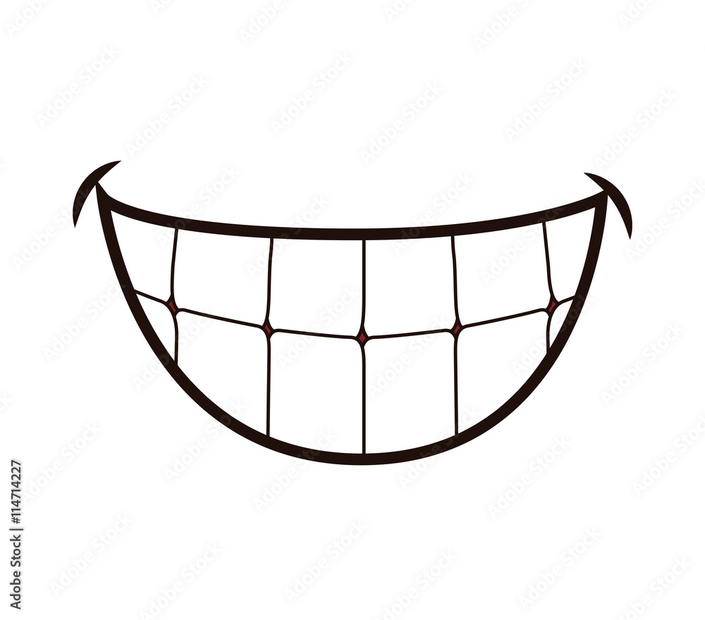 Mouth concept represented by smile cartoon. isolated and flat illustration  Stock Vector | Adobe Stock