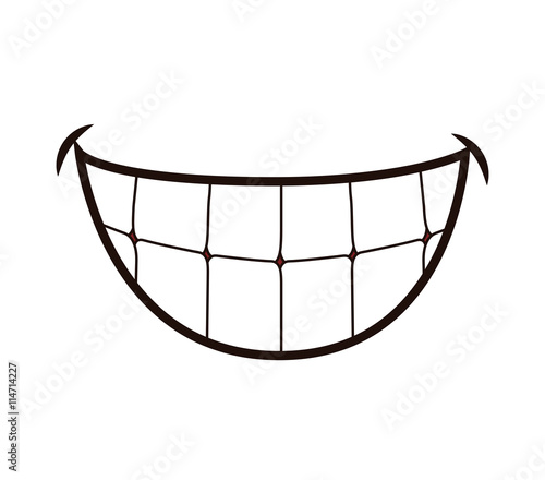 Mouth concept represented by smile cartoon. isolated and flat illustration  Stock Vector | Adobe Stock