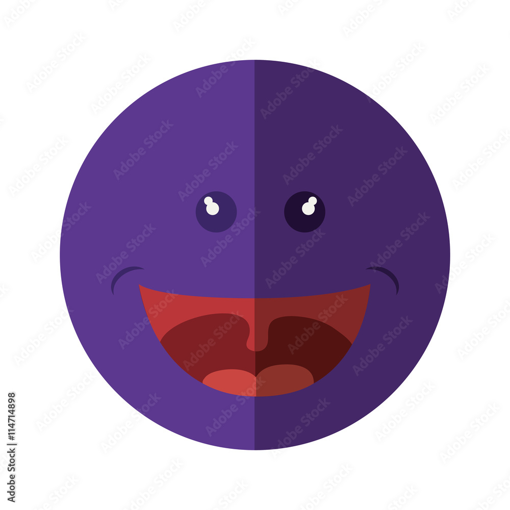 Cartoon face concept represented by circle design. isolated and flat illustration Cartoon face concept represented by circle design. isolated and flat illustration