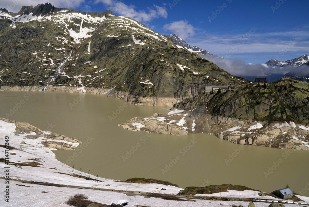 Obraz premium The Grimselsee on the Grimsel pass