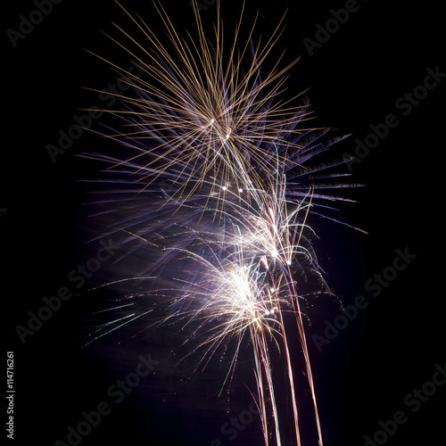 fireworks on black background