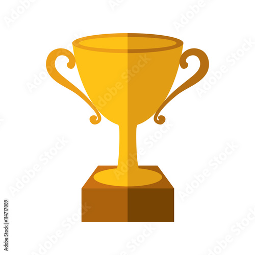 Winner concept represented by trophy cup icon. isolated and flat illustration 