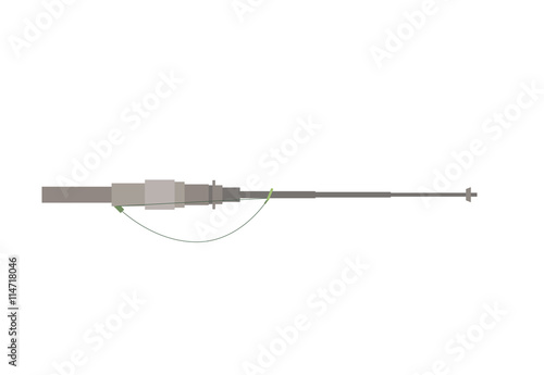 cartoon Icon harpoon for underwater hunting and fishing