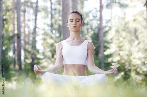 Free Download Woman doing yoga exercise - GFXLoad