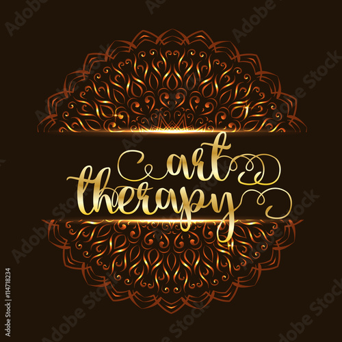 Billede på lærred Art therapy mandala logo